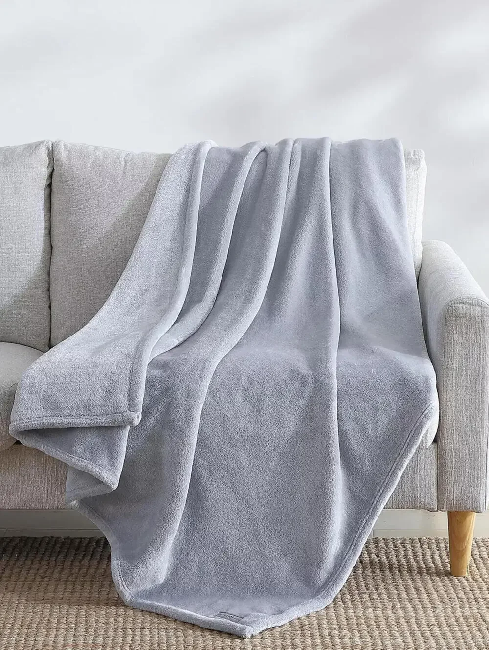 Eddie Bauer Solid Ultra Lux Plush Reversible Throw, 60